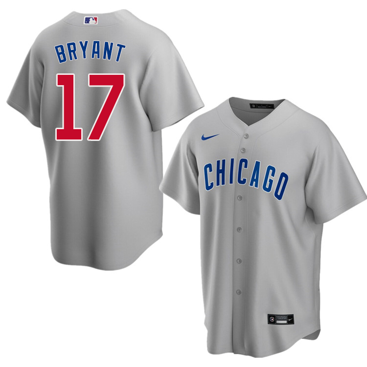 Nike Men #17 Kris Bryant Chicago Cubs Baseball Jerseys Sale-Gray